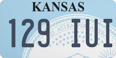 KS license plate 129IUI
