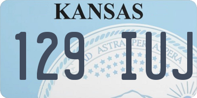 KS license plate 129IUJ