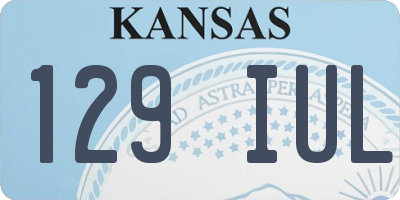 KS license plate 129IUL