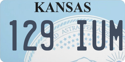 KS license plate 129IUM