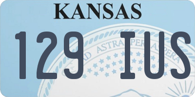 KS license plate 129IUS