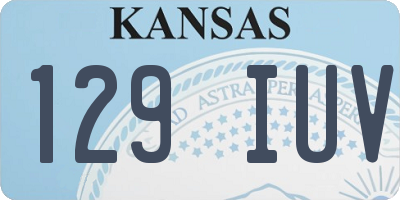 KS license plate 129IUV