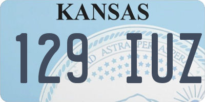 KS license plate 129IUZ