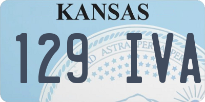 KS license plate 129IVA