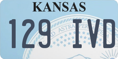 KS license plate 129IVD