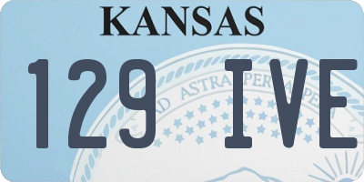 KS license plate 129IVE