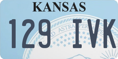 KS license plate 129IVK