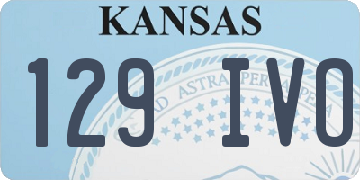 KS license plate 129IVO