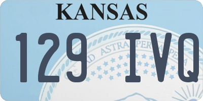 KS license plate 129IVQ