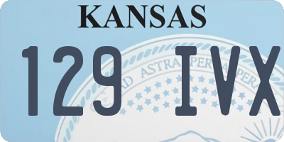 KS license plate 129IVX