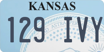 KS license plate 129IVY