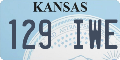 KS license plate 129IWE