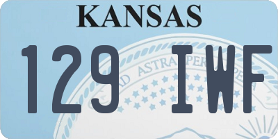 KS license plate 129IWF