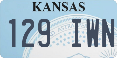 KS license plate 129IWN
