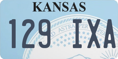 KS license plate 129IXA