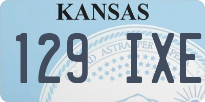 KS license plate 129IXE