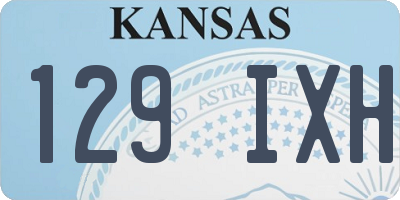 KS license plate 129IXH