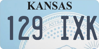 KS license plate 129IXK
