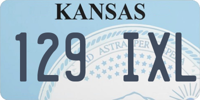 KS license plate 129IXL