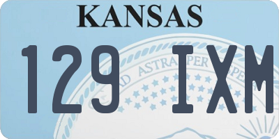 KS license plate 129IXM