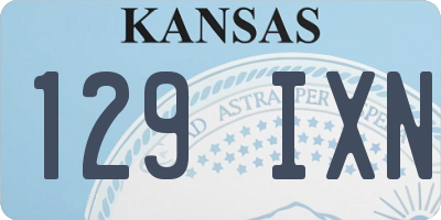 KS license plate 129IXN