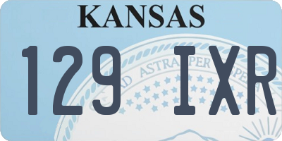 KS license plate 129IXR