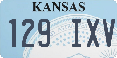 KS license plate 129IXV