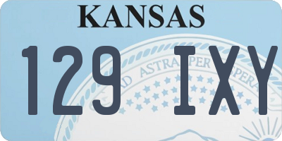 KS license plate 129IXY