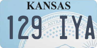KS license plate 129IYA