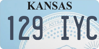 KS license plate 129IYC