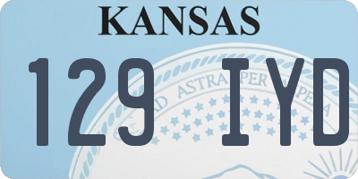 KS license plate 129IYD
