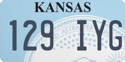 KS license plate 129IYG