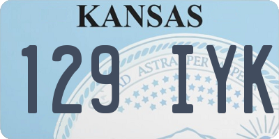 KS license plate 129IYK