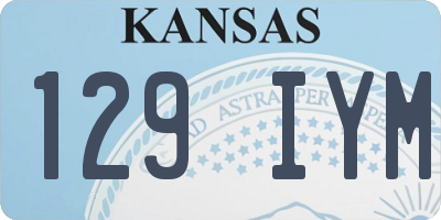 KS license plate 129IYM