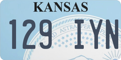 KS license plate 129IYN