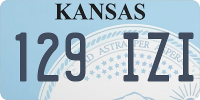 KS license plate 129IZI