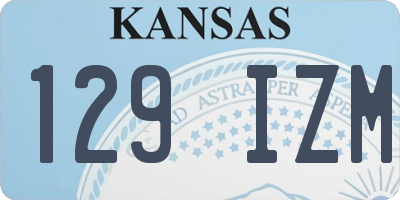 KS license plate 129IZM