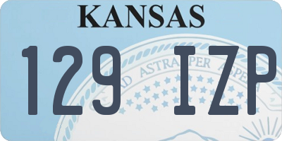 KS license plate 129IZP
