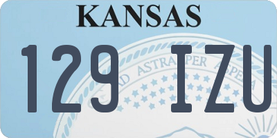 KS license plate 129IZU