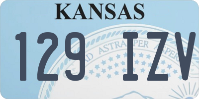 KS license plate 129IZV