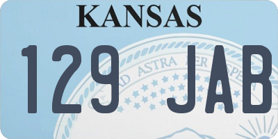 KS license plate 129JAB