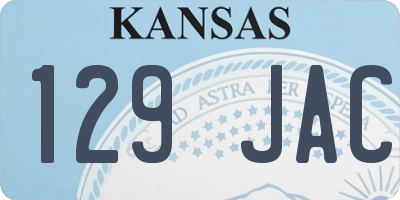 KS license plate 129JAC