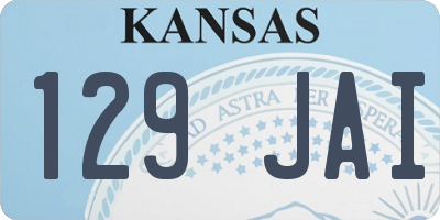 KS license plate 129JAI