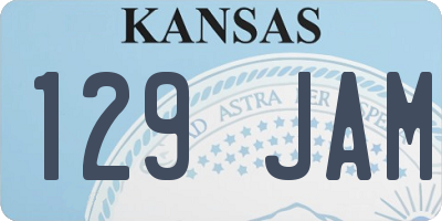 KS license plate 129JAM