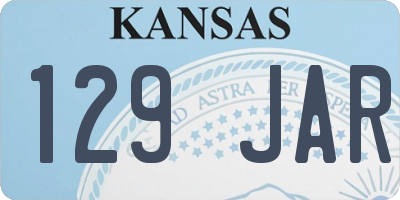 KS license plate 129JAR