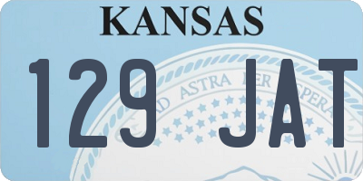 KS license plate 129JAT