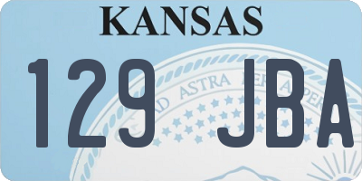 KS license plate 129JBA