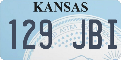 KS license plate 129JBI