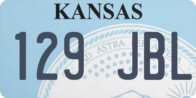 KS license plate 129JBL