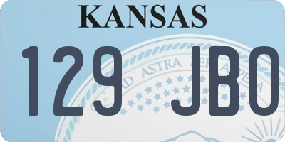 KS license plate 129JBO